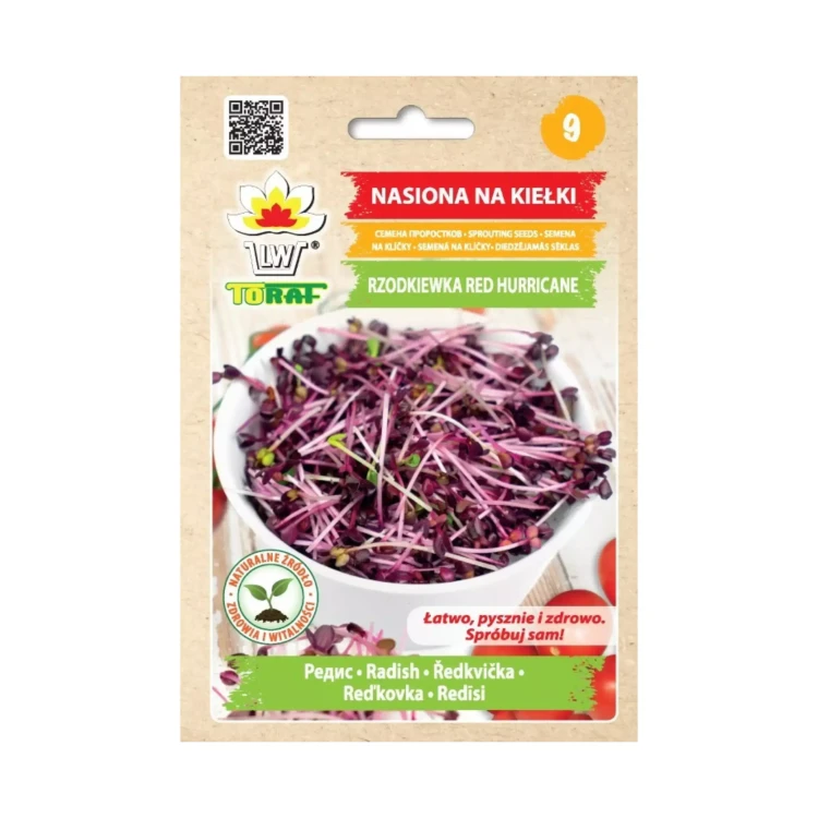 Nasiona na kiełki - Rzodkiewka red hurricane 10 g Toraf.webp