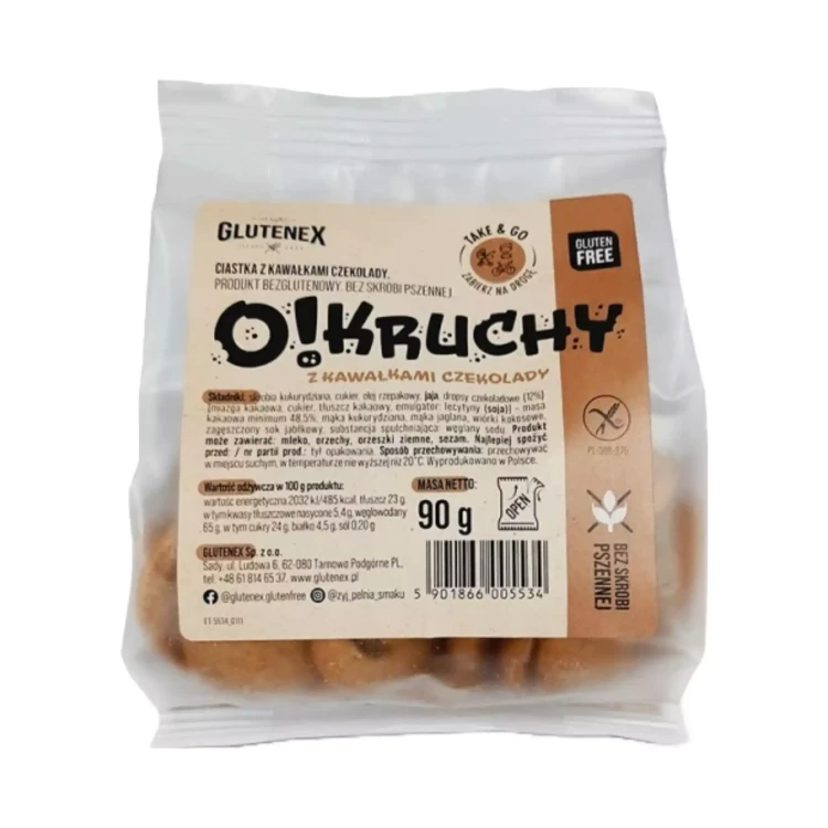 Ciastka Okruchy z kawałkami czekolady Glutenex.webp