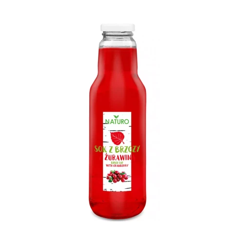 Sok z brzozy z żurawiną 750ml Naturo.webp