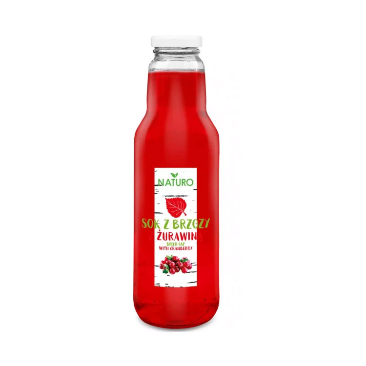 Sok z brzozy z żurawiną 750ml Naturo.webp
