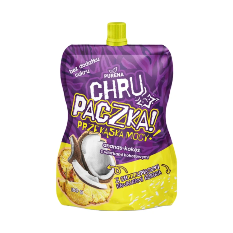 Chrupaczka ananas kokos z wiórkami kokosowymi 180g Purena.jpg