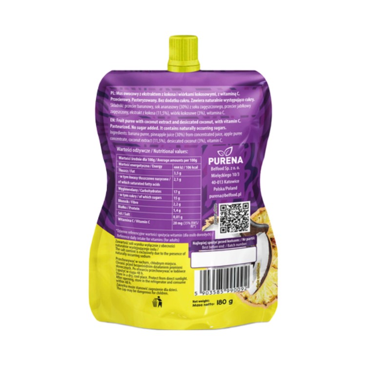 Chrupaczka ananas kokos z wiórkami kokosowymi 180g Purena .jpg