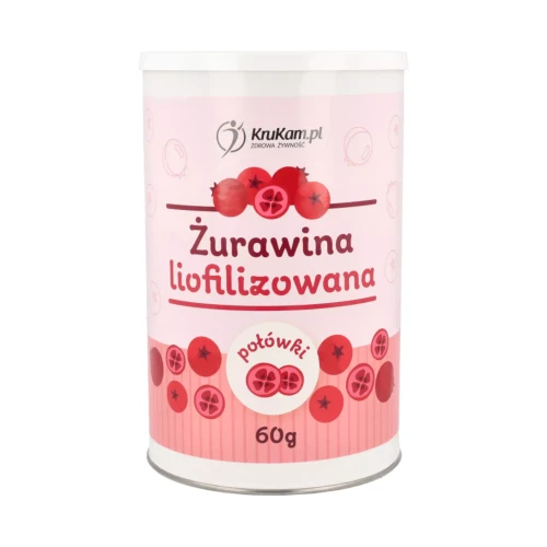 Żurawina liofilizowana połówki 60g Krukam.webp