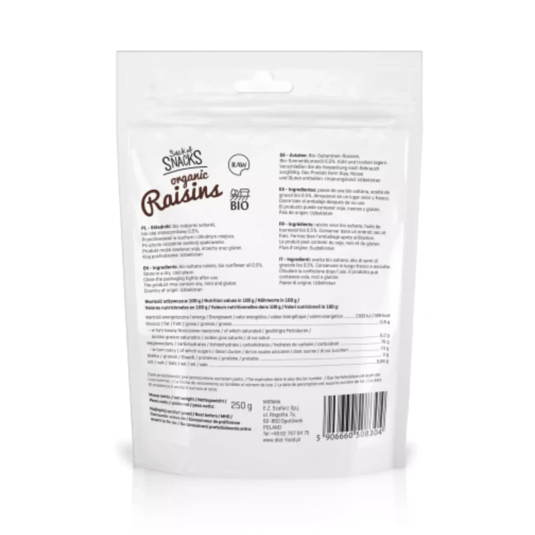 BIO Rodzynki Sułtańskie 250g Diet Food .webp