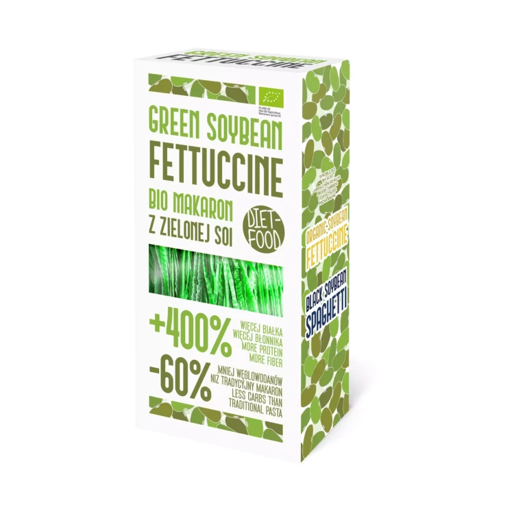 Bio Makaron Sojowy Zielony Fettuccine 200g Diet Food.webp