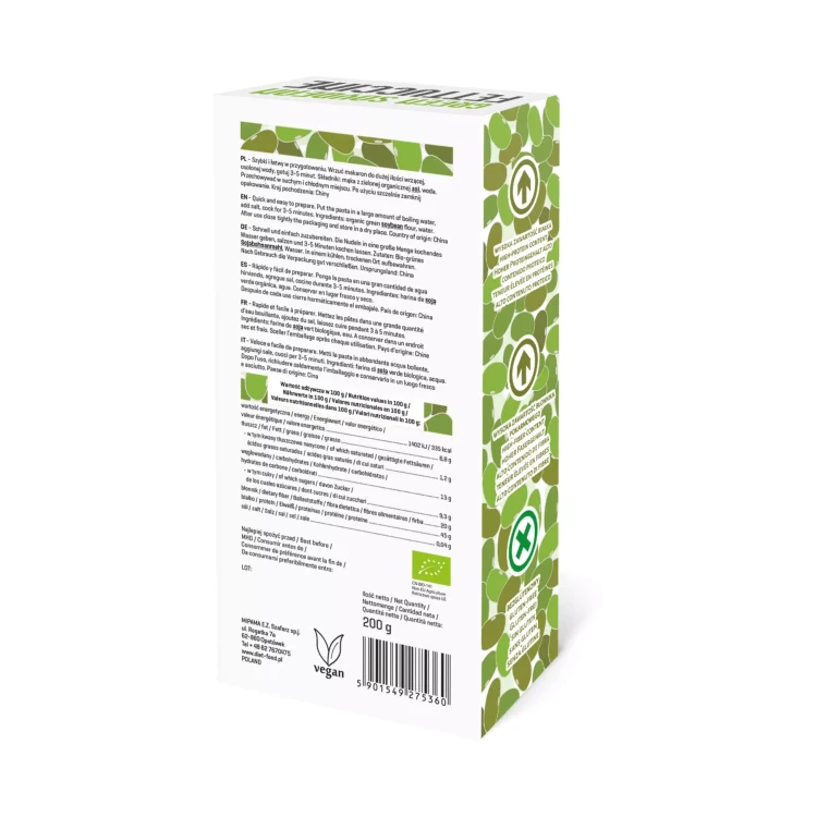 Bio Makaron Sojowy Zielony Fettuccine 200g Diet Food .webp