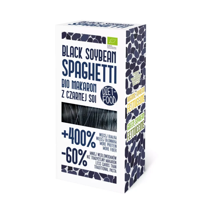 Bio Makaron Sojowy Czarny Spaghetti 200g Diet Food.webp