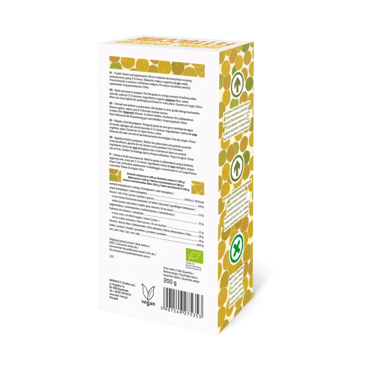 Bio Makaron Sojowy Pomarańczowy Fettuccine 200g Diet Food .webp
