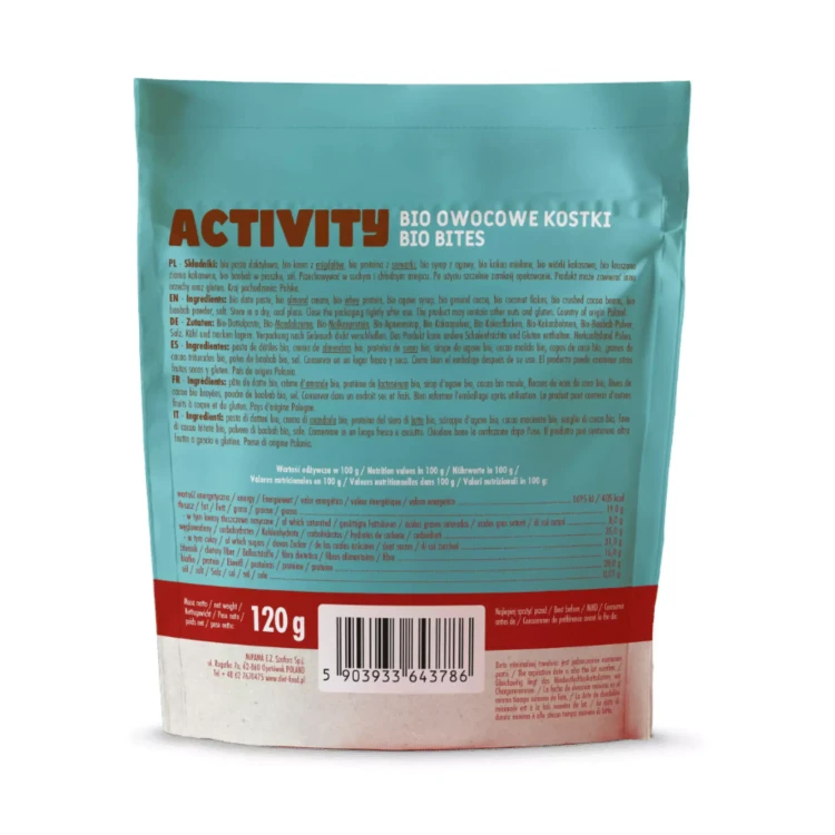 Bio Bites ACTIVITY (owocowe kostki) – z białkiem 120g Diet Food .webp