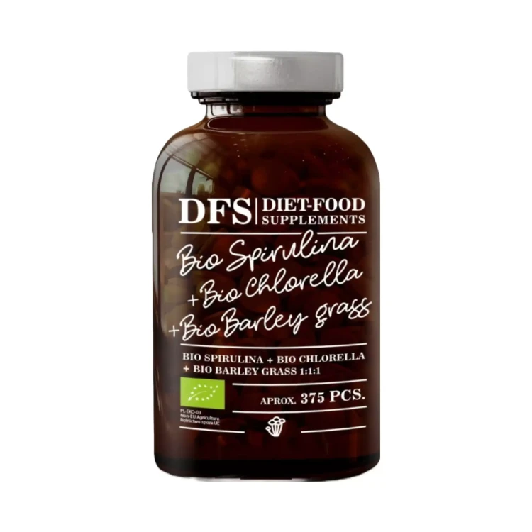 Bio Spirulina + Bio Chlorella + Bio Barley Grass 150g Diet Food.webp