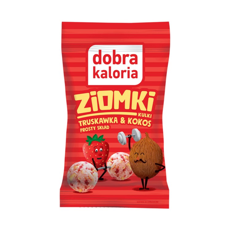 Kulki truskawka kokos Ziomki Dobra Kaloria.jpg