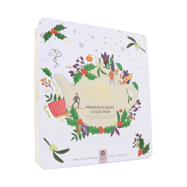 Świąteczny zestaw herbat w metalowej puszce Premium Holiday Collection 72 szt biały English Tea Shop.   .png