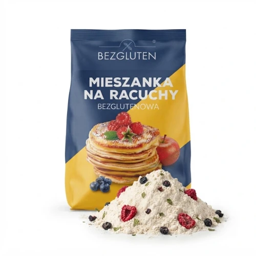 Mieszanka na racuchy bezglutenowa 300 g BEZGLUTEN — opakowanie i zawartość produktu