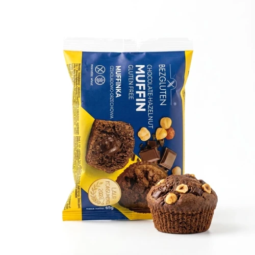 Muffinka czekoladowo-orzechowa 60 g — opakowanie i zawartość produktu