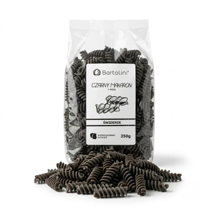 Makaron durum z sepią 250 g BARTOLINI — opakowanie i zawartość produktu