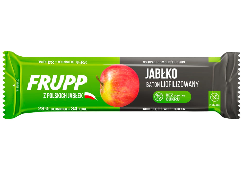 Frupp Baton Liofilizowana Jabłko Owocowy BEZ GLUTENU 9 g Celiko