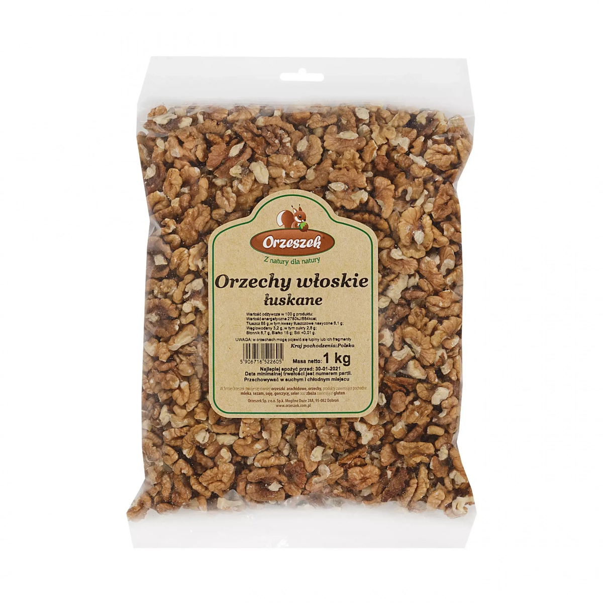 Orzechy włoskie łuskane Orzeszek - 90 g