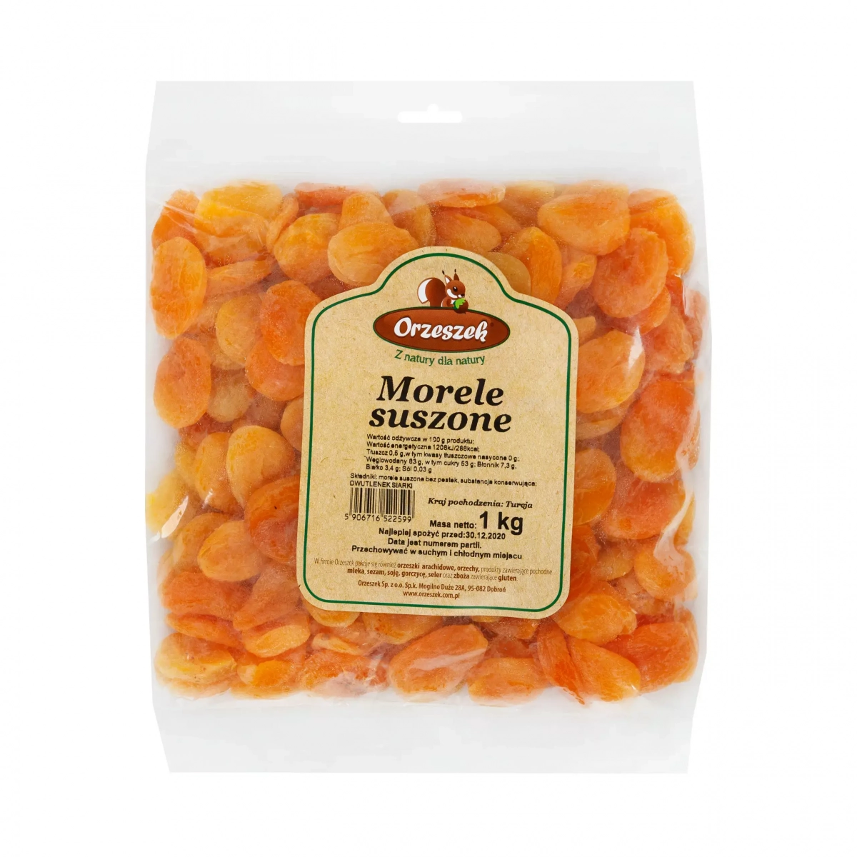 Morele suszone Orzeszek - 1 kg