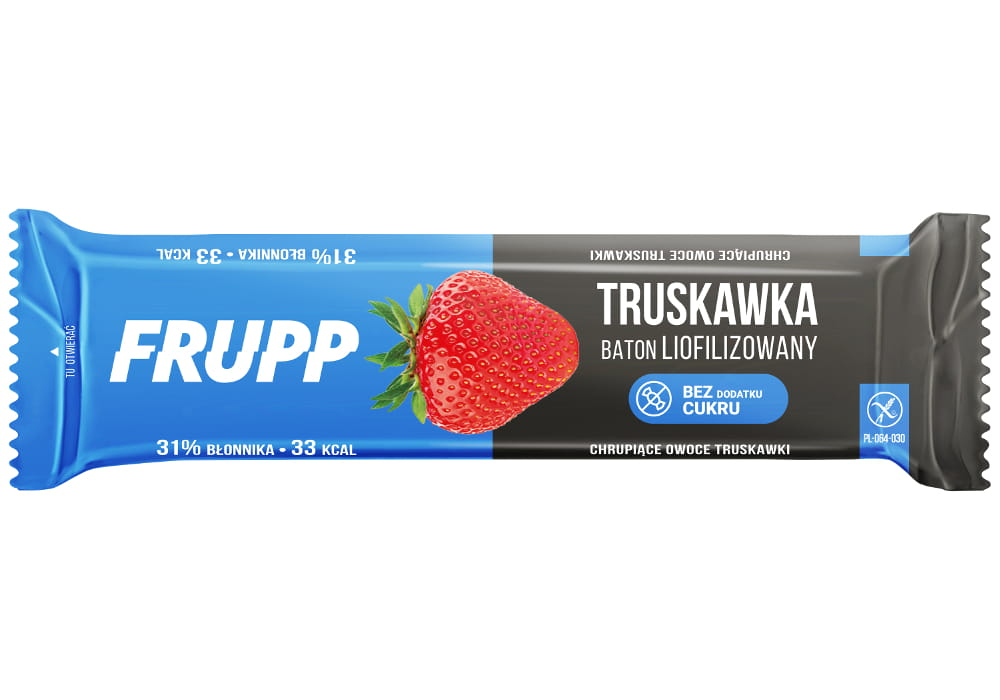 Frupp Baton Liofilizowana Truskawka Owocowy BEZ GLUTENU 10 g Celiko