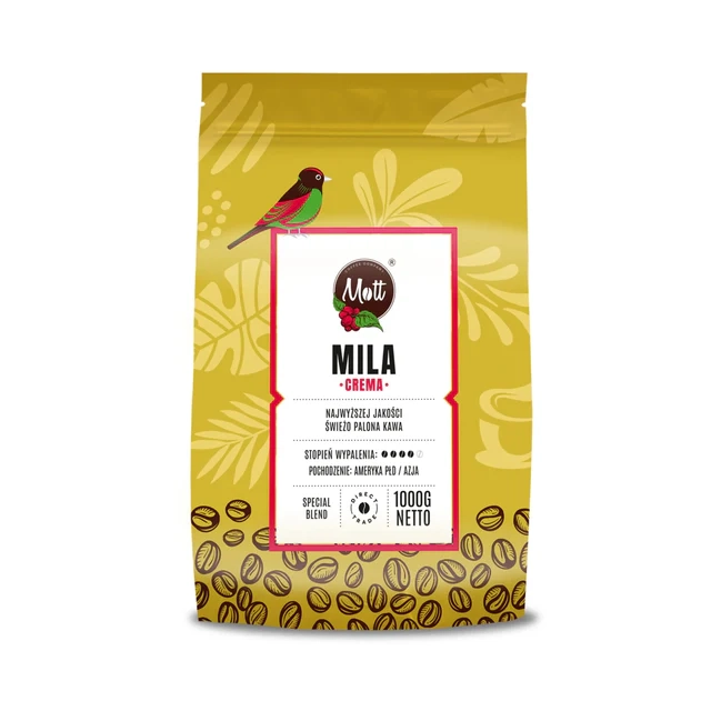 Kawa ziarnista 50% ARABICA 50 % ROBUSTA Blend Coffee Mila Crema Mott - 1 kg