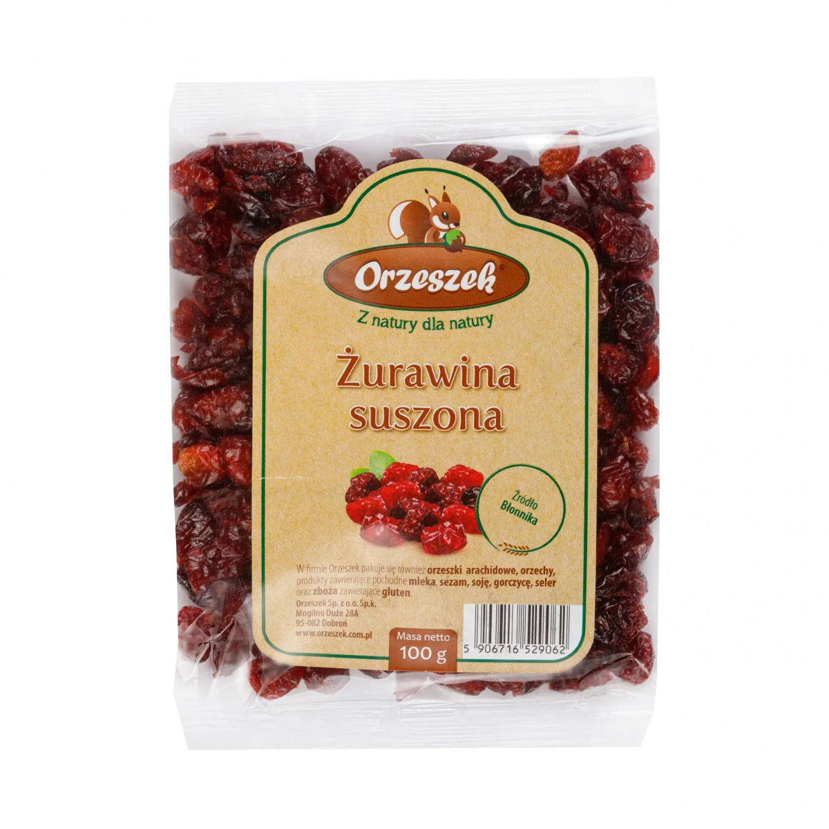 Żurawina suszona Orzeszek - 100 g