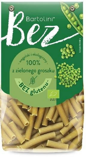 Makaron z zielonego groszku rurka (sedanini) BEZGL. BIO 250g Bartolini