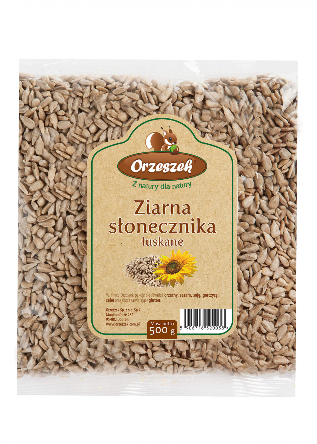 Ziarna słonecznika łuskane Orzeszek - 1 kg