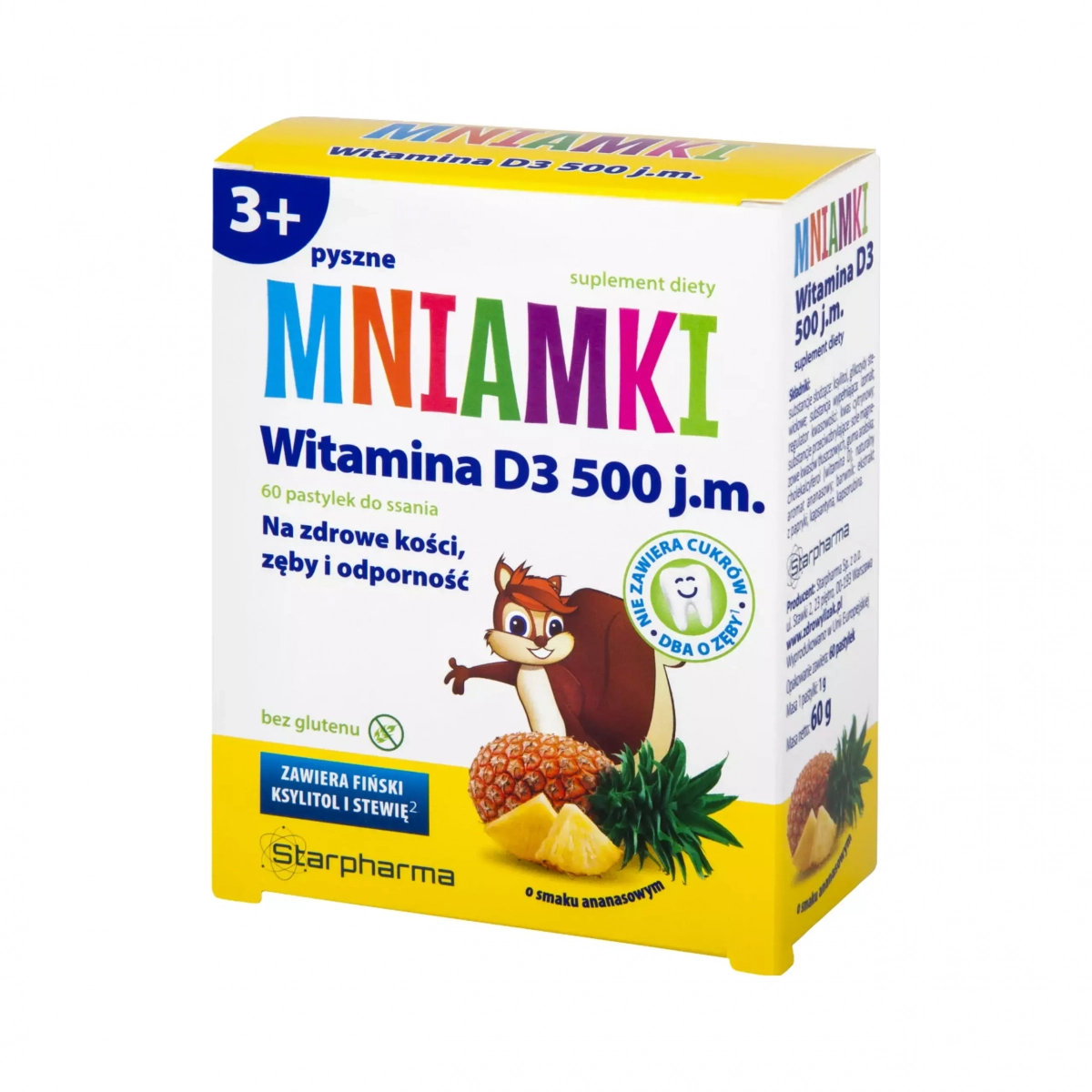 Mniamki z witaminą D3 500 j.m 60 pastylek Mniam-Mniam