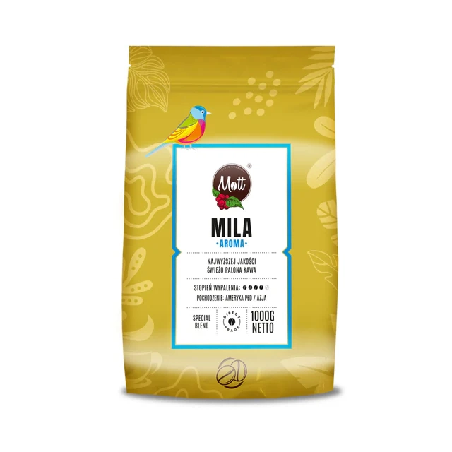 Kawa ziarnista 75% ARABICA 25 % ROBUSTA Blend Coffee Mila Aroma Mott - 250 g