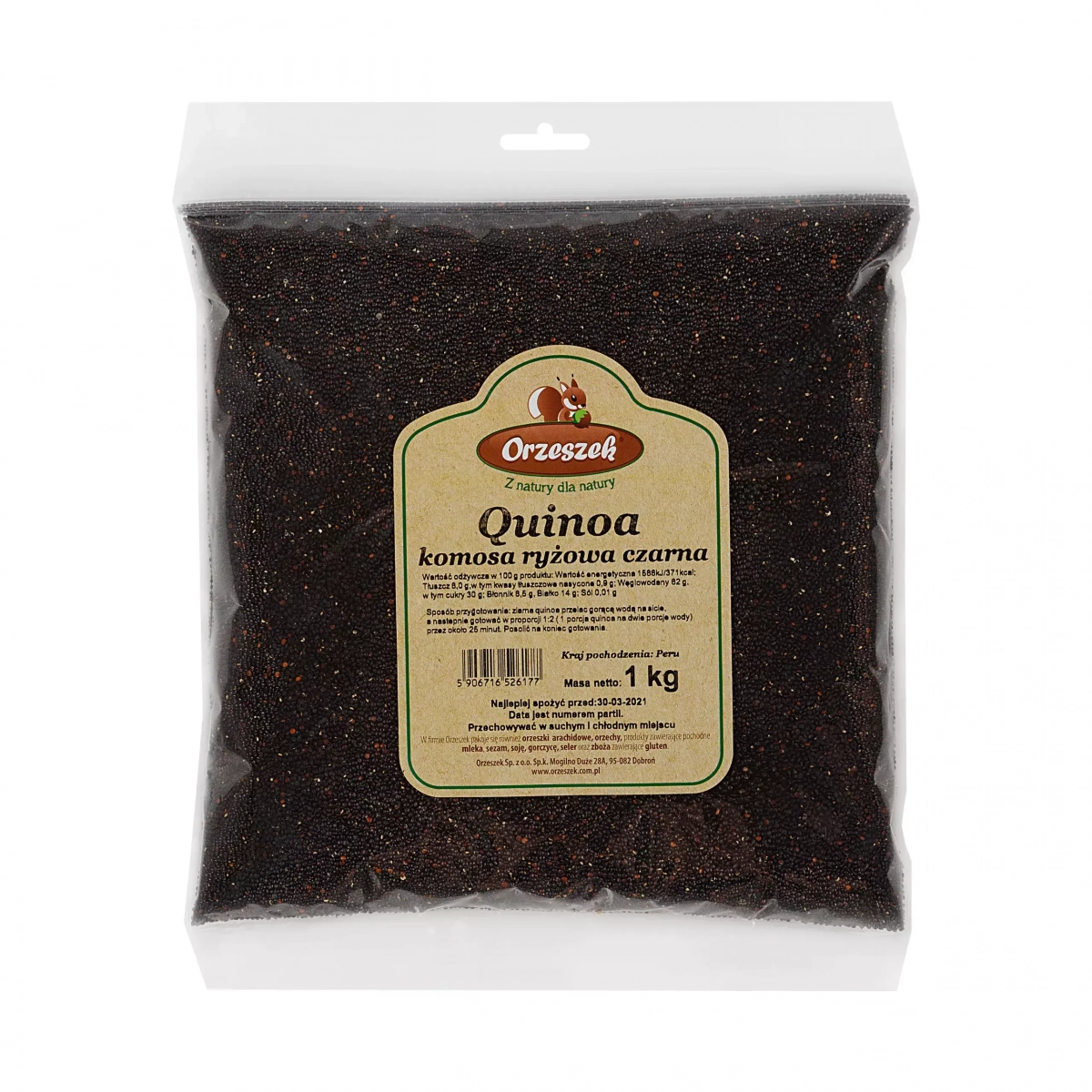 Quinoa komosa ryżowa czarna Orzeszek - 1 kg