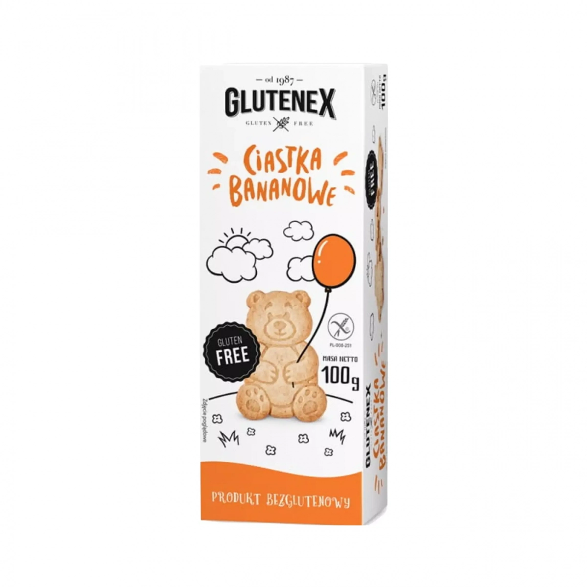 Bezglutenowe ciastka bananowe 100 g Glutenex