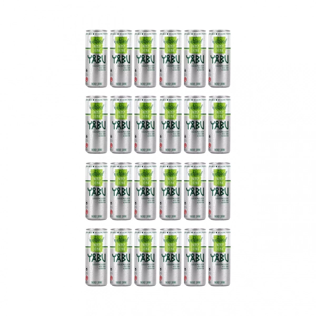 24 x YABU - Natural Energy Drink jabłkowy 250 ml