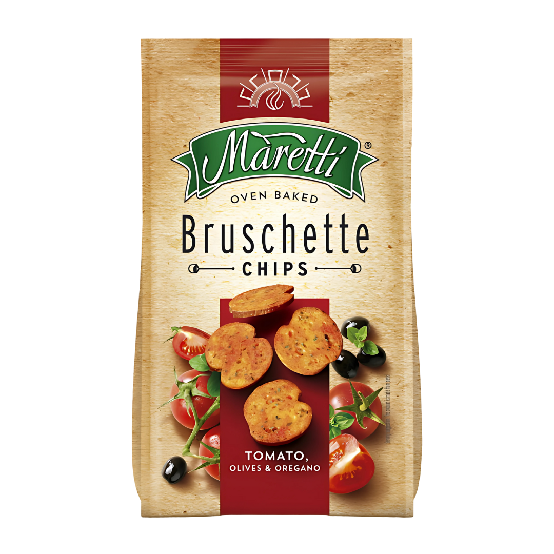 BRUSCHETTE Tomato, Olives& Oregano MARETTI 70G