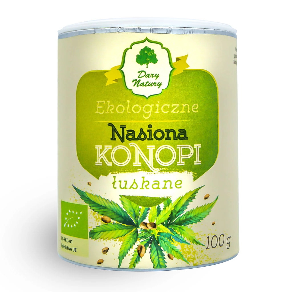 Nasiona konopi łuskane 100 g Dary Natury