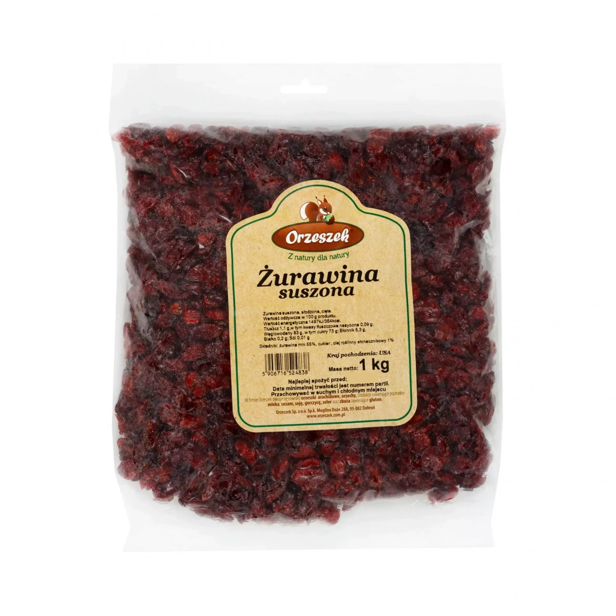 Żurawina suszona Orzeszek - 300 g