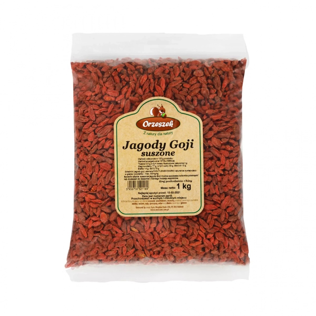 Jagody goji - owoce Orzeszek - 125 g