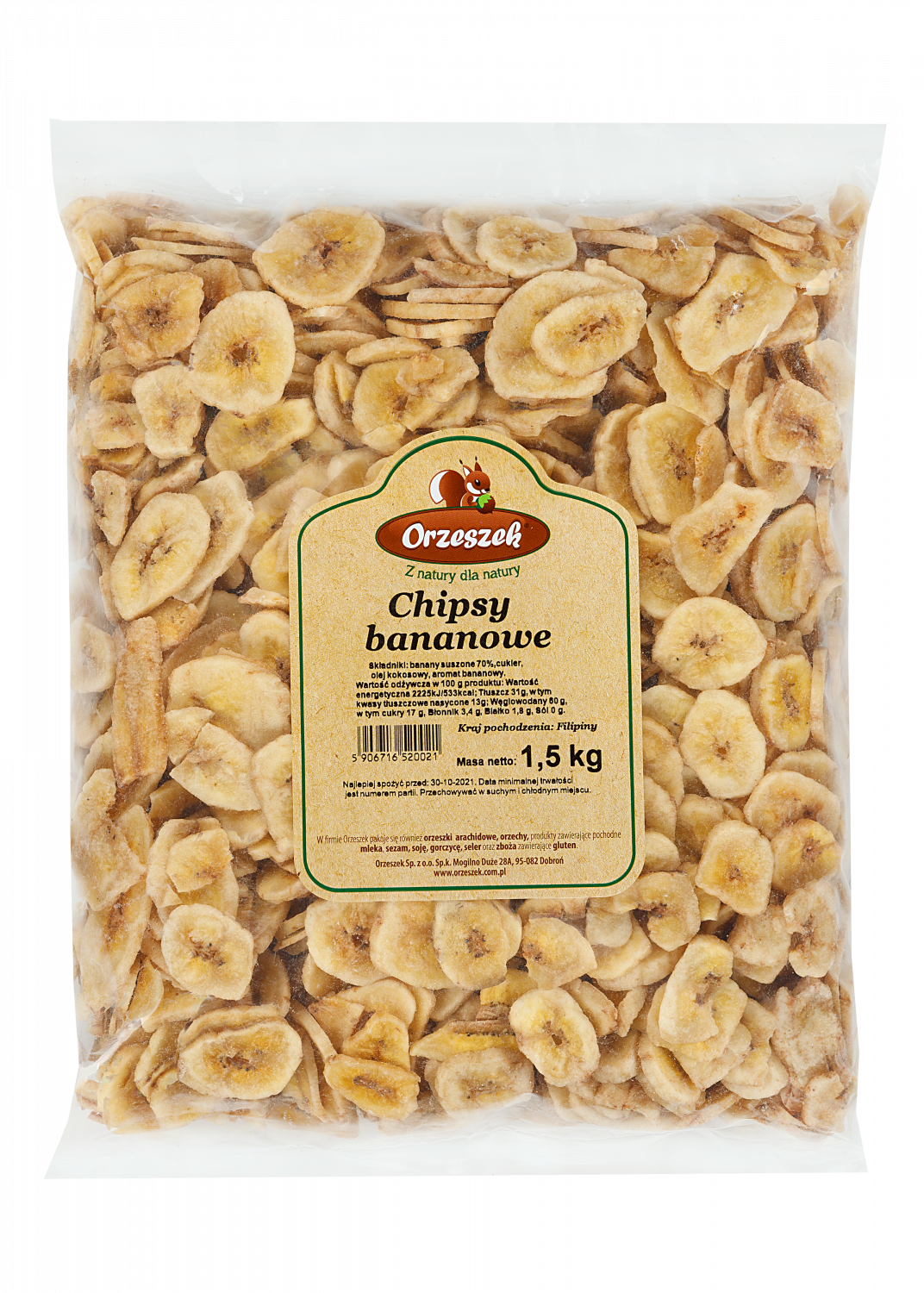 Chipsy bananowe Orzeszek - 100 g