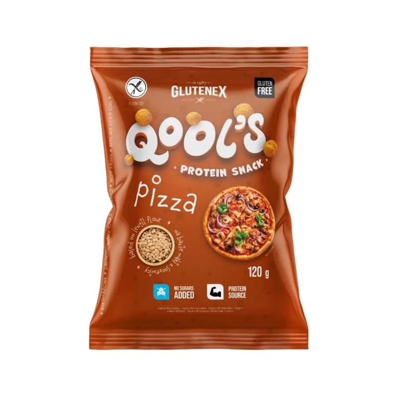 Qool`s snacki proteinowe - pizza 120g Glutenex