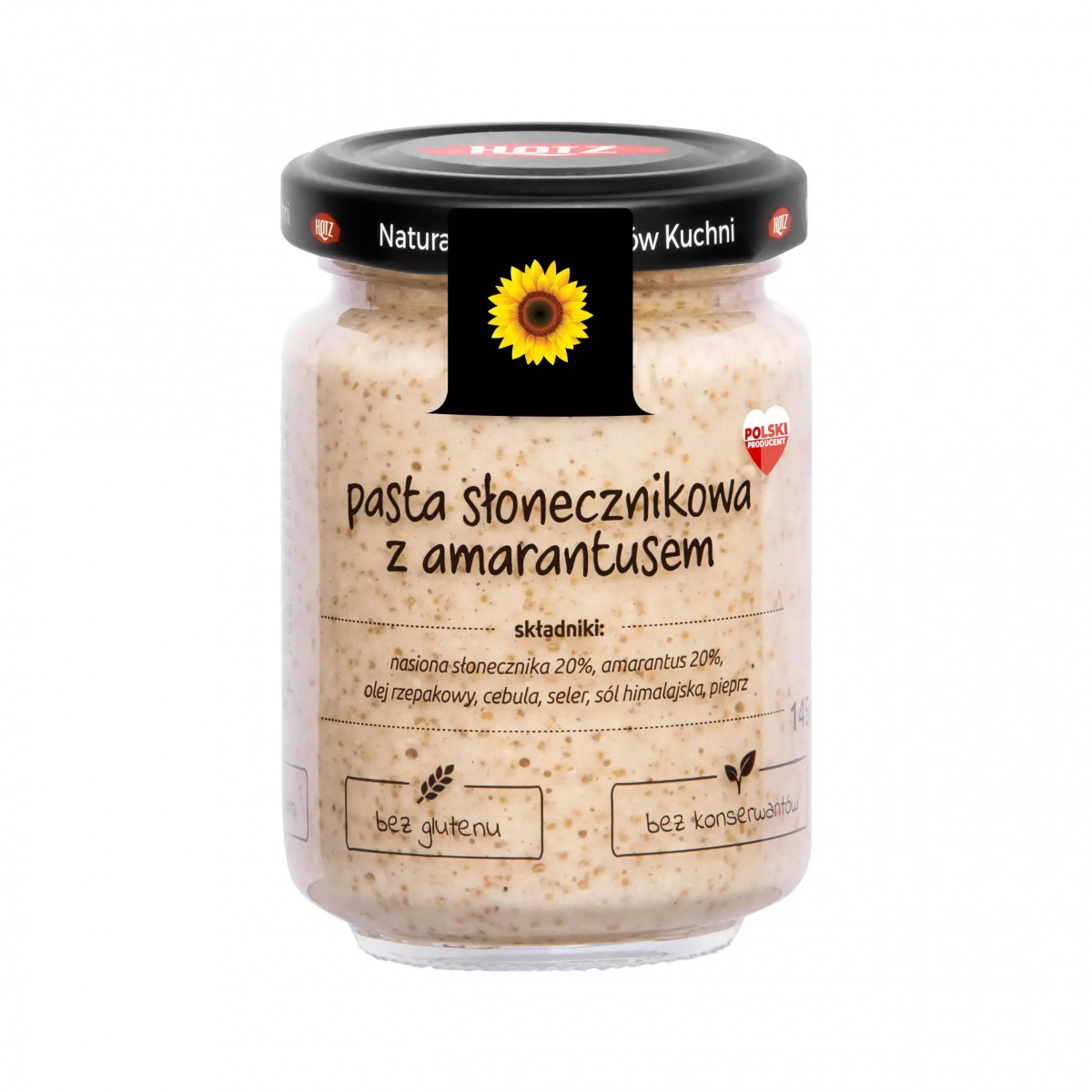 Pasta słonecznikowa z amarantusem 145 g Hotz