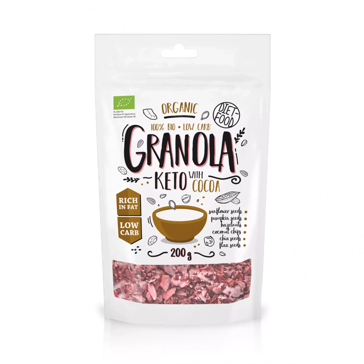 BIO Keto Granola z kakao 200g Diet Food