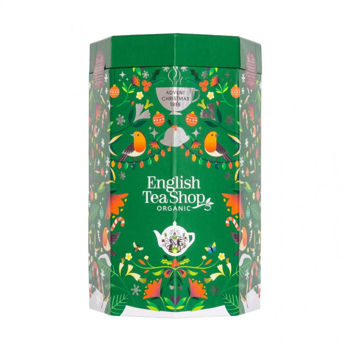 Świąteczny Kalendarz adwentowy TREE, 25 piramidek z EKO herbatami English Tea Shop