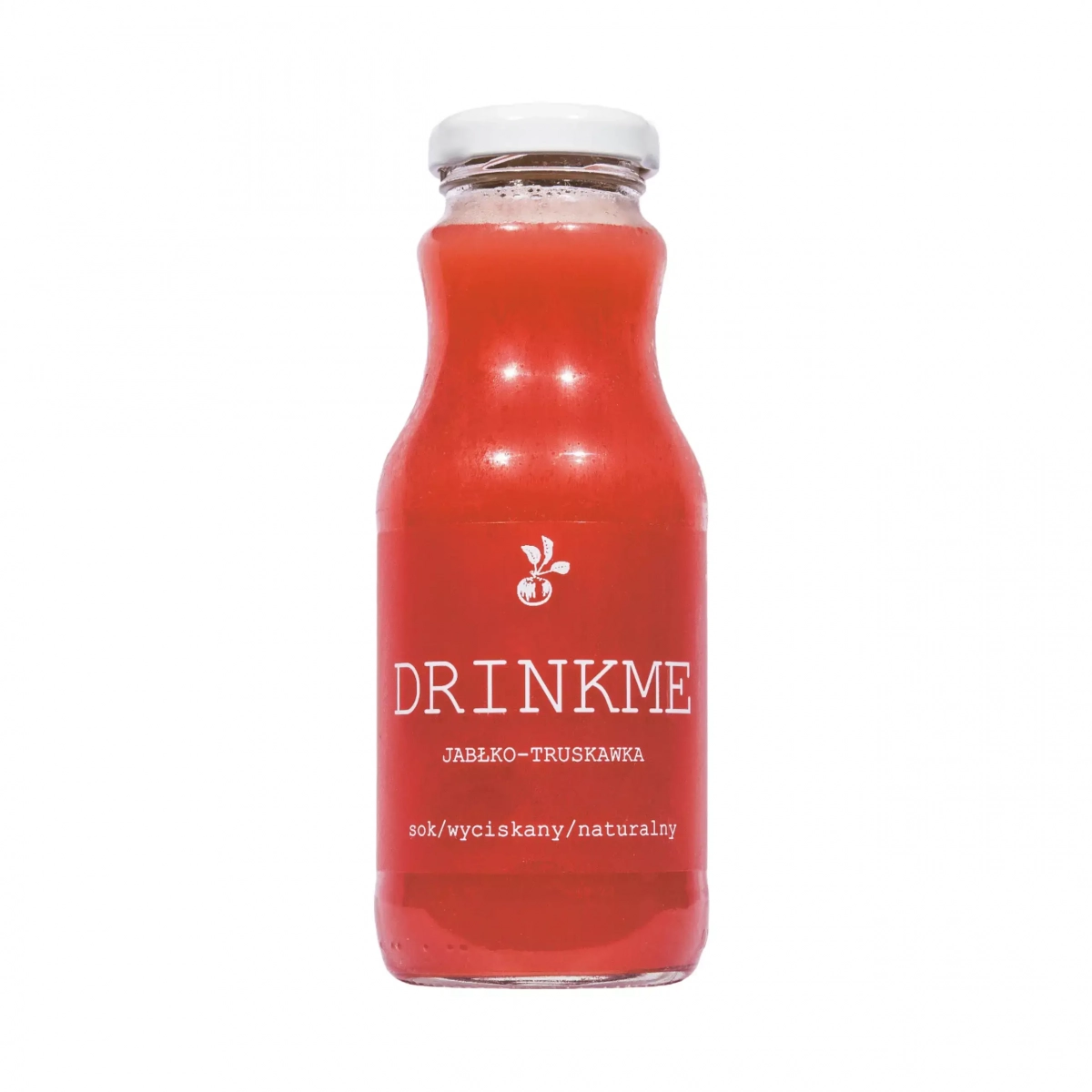 12 x Naturalny sok jabłko-truskawka DRINKME 250 ml Sadvit