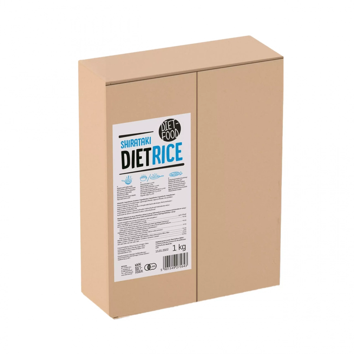 Bio Makaron Shirataki Konjac Ryż Diet Food - 385 g