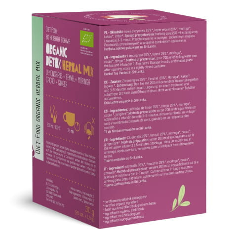 Bio Detox Herbal Tea - herbata ziołowa z trawą cytrynową Diet Food