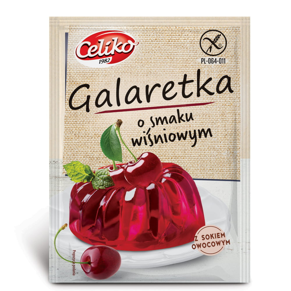 Galaretka o smaku wiśniowym bezglutenowy 75g Celiko