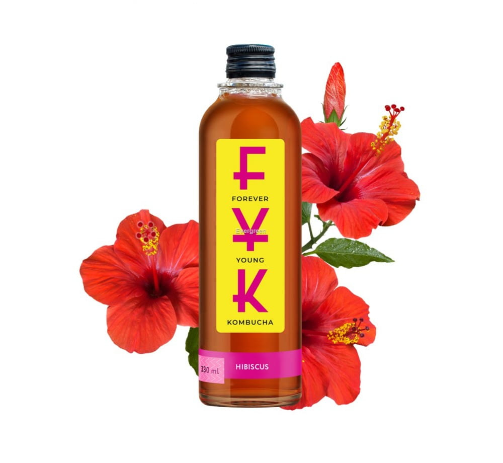 Kombucha Hibiskus 0,25l Napój Forever Young FYK