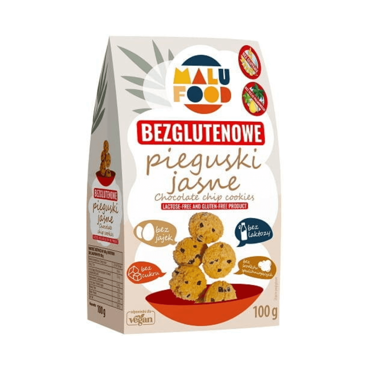 Ciastka Pieguski jasne Bezglutenowe bez cukru 100 g Malu Food