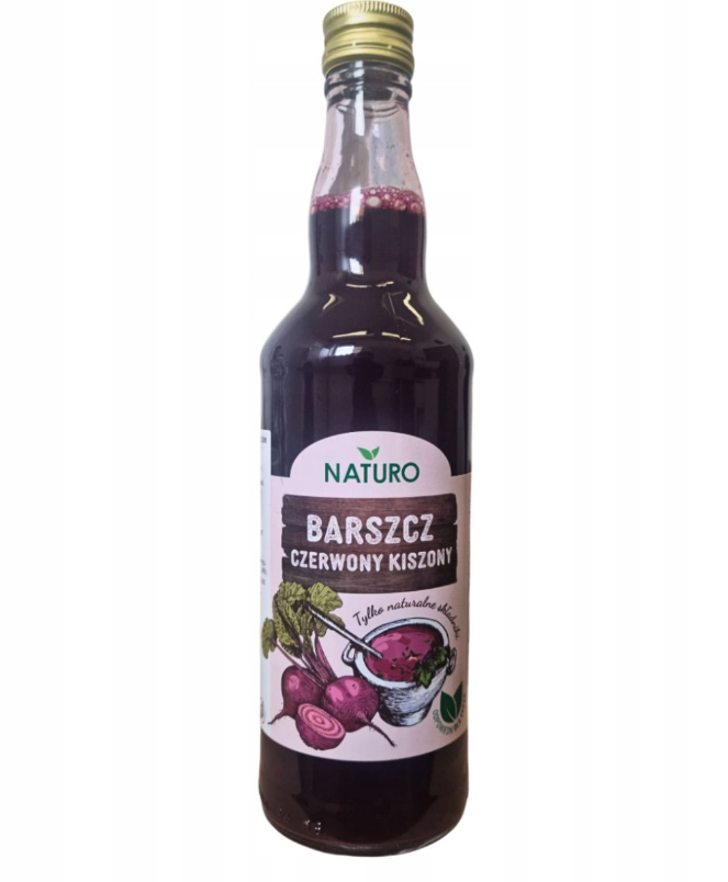 Barszcz czerwony kiszony 500 ml Szklana Butelka Naturo