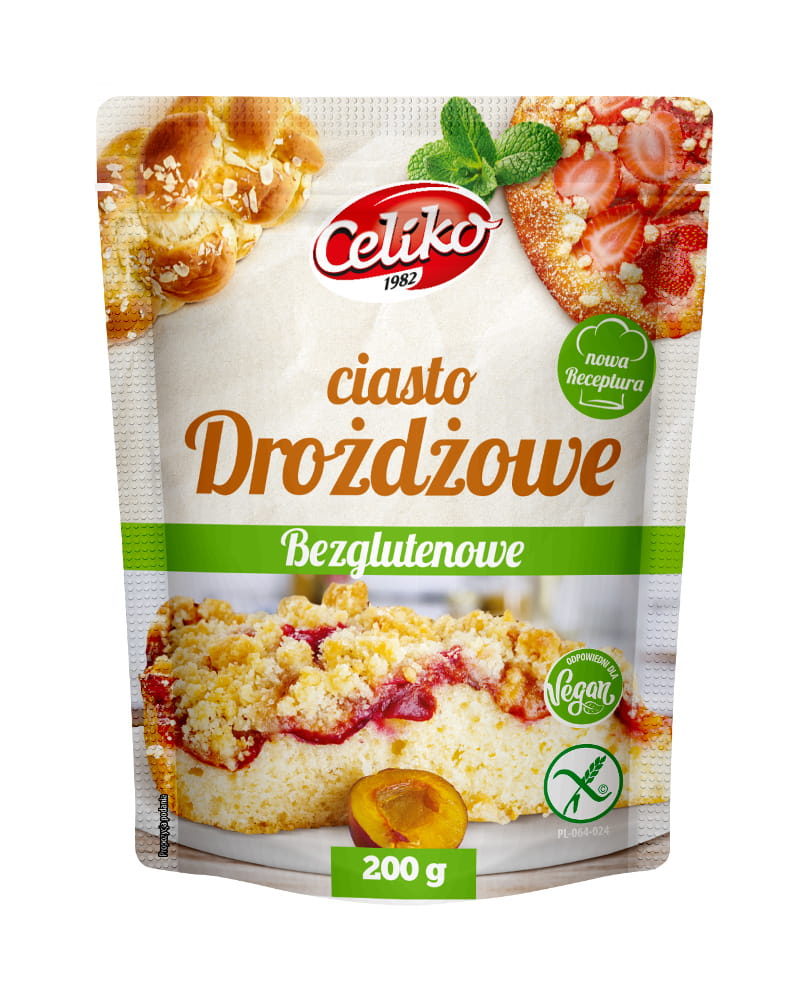 Bezglutenowa mieszanka ciasta drożdżowego 200g Celiko