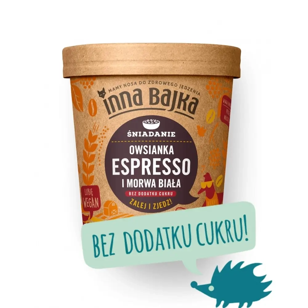 Owsianka wytrawna espresso i morwa biała 70g Inna Bajka